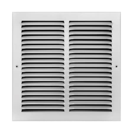True Aire Tru Aire 12 in. H X 12 in. W 1-Way Powder Coat White Steel Return Air Grille C170 12X12